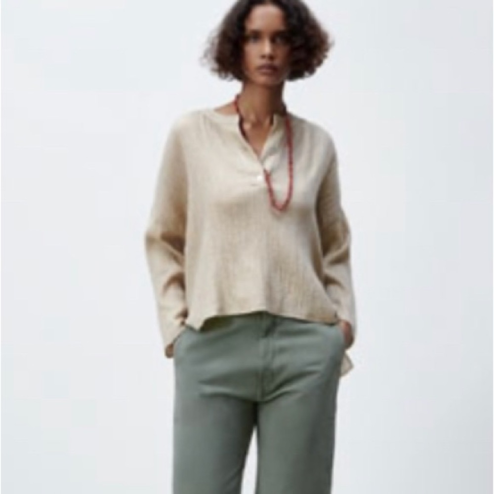 Zara gauze top size small